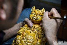 Уникальные талисманы Кошки Кюи Мао, сделанные ремесленниками Батчанг