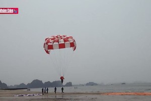Полет на параплане – это очень популярный вид спорта на пляже бухты Халонг.