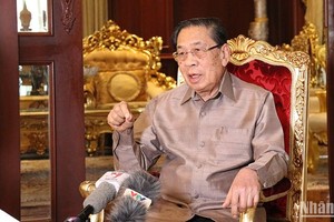 Бывший Генеральный секретарь ЦК НРПЛ, бывший Президент Лаоса Тюммали Сайясон. Фото: Чинь Зунг