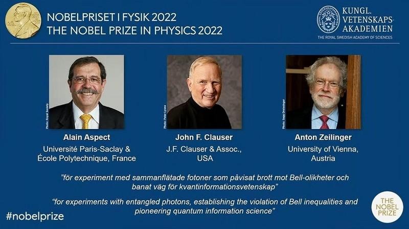 Лауреаты Нобелевской премии по физике 2022 года. Фото: Nobel Prize