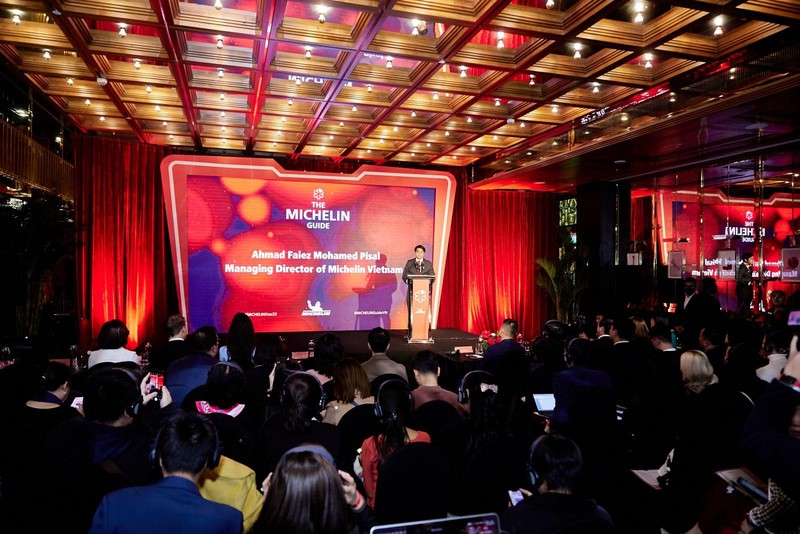 Пресс-конференция, посвященная запуску красного гида «Мишлен» во Вьетнаме. Фото: ВИА