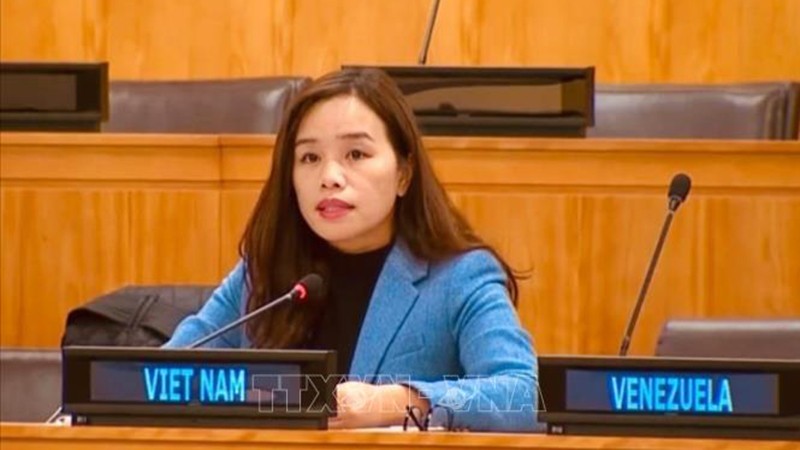Советник-посланник, Заместитель главы постоянной миссии Вьетнама при ООН Ле Тхи Минь Тхоа. Фото: ВИА