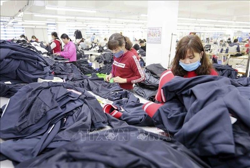 Производство экспортной текстильно-швейной продукции в компании Хынгвьет в провинции Хынгйен. Фото: ВИА