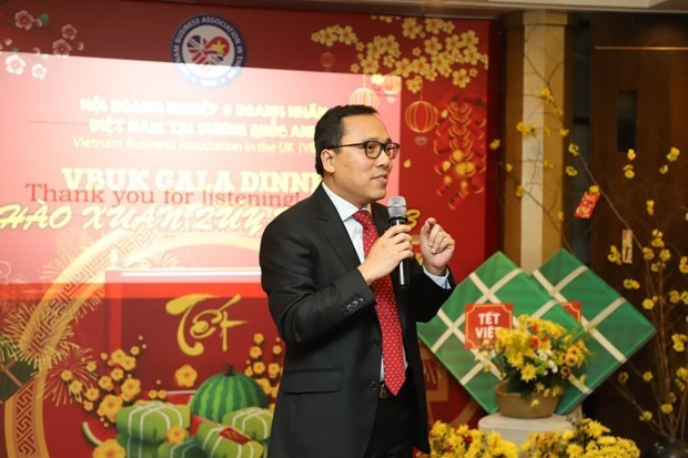 Посол Вьетнама в Великобритании Нгуен Хоанг Лонг выступает на мероприятии. Фото: ВИА