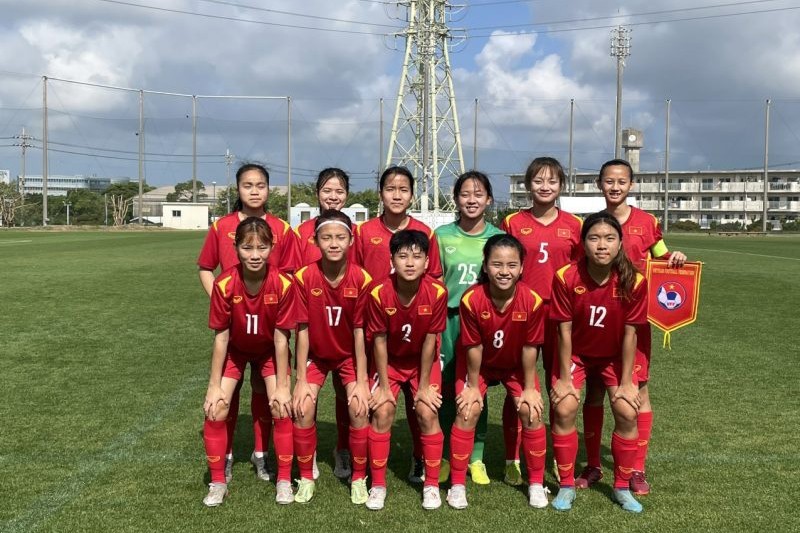 Стартовый состав сборной U17 Вьетнама. Фото: Федерация футбола Вьетнама