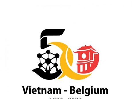 Официальный логотип к 50-летию дипломатических отношений между Вьетнамом и Бельгией. (Фото: ВИА)