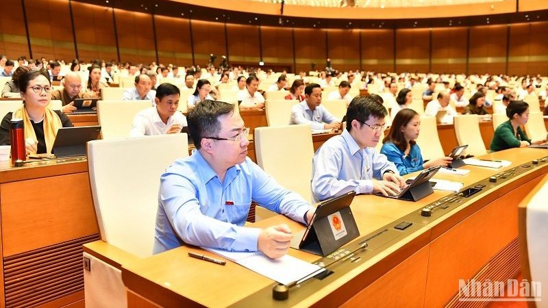 Депутаты на пленарном заседании во второй половине дня 25 мая. Фото: Данг Кхоа 