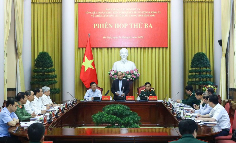 Президент Нгуен Суан Фук выступает на заседании. Фото: vpctn.gov.vn
