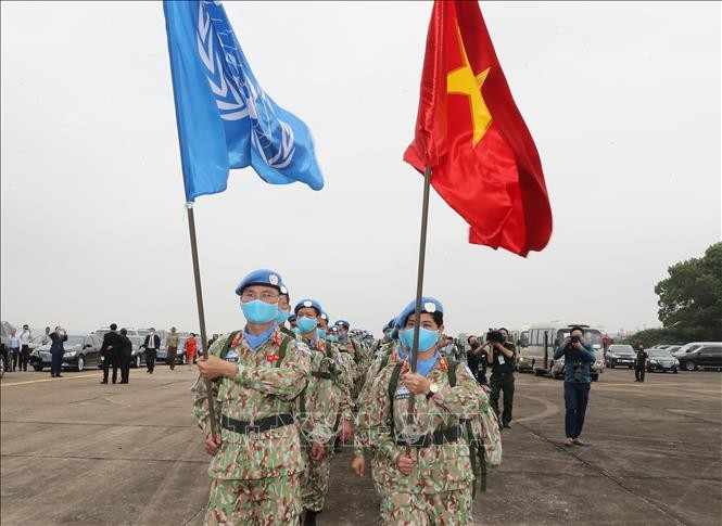 Вьетнамские офицеры, участвующие в миротворческой деятельности ООН. Фото: ВИА 