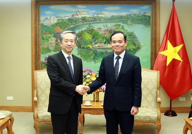 Вице-премьер Чан Лыу Куанг и Посол Китая во Вьетнаме Сюн Бо. Фото: VGP