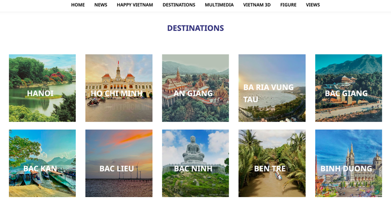 На сайте vietnam.vn содержится многомерная информация о Вьетнаме от более чем 100 крупных агентств печати, 63 порталов провинций и городов.