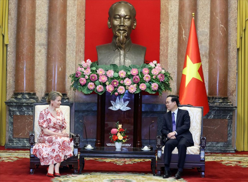 Президент Во Ван Тхыонг и Королева Бельгии Матильда. Фото: ВИА