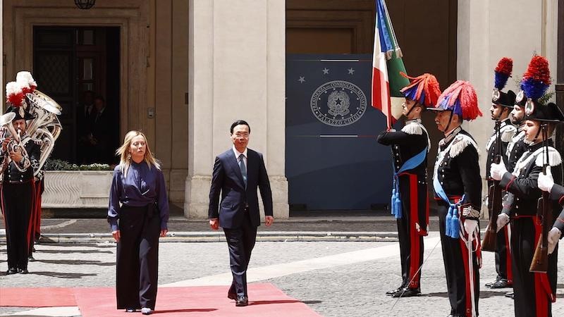 Президента Во Ван Тхыонг и Премьер-министр Джорджа Мелони. Фото: ВИА