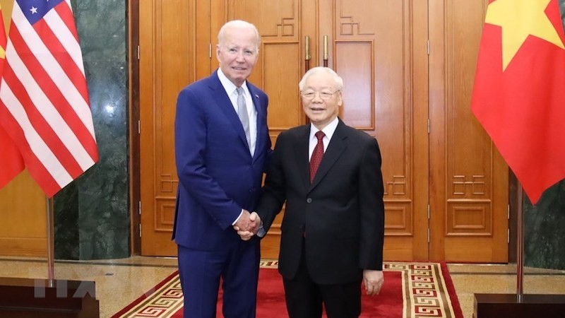 Генеральный секретарь ЦК КПВ Нгуен Фу Чонг и Президент США Джо Байден. Фото: ВИА