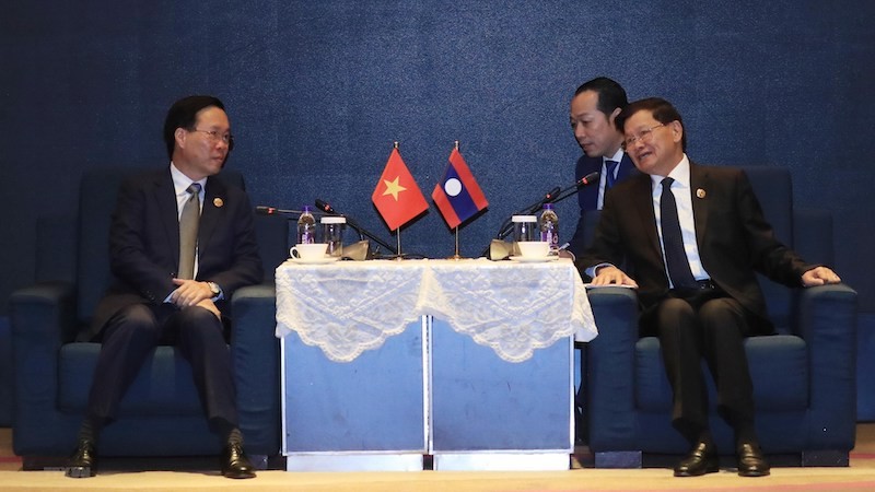 Президент Во Ван Тхыонг и Генеральный секретарь ЦК НРПЛ, Президент Лаоса Тхонглун Сисулит. Фото: ВИА