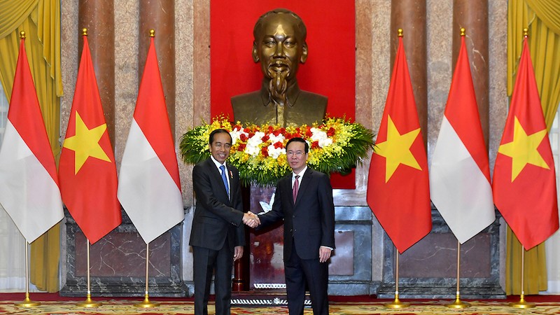 Президент Во Ван Тхыонг и Президент Индонезии Джоко Видодо. Фото: Данг Кхоа