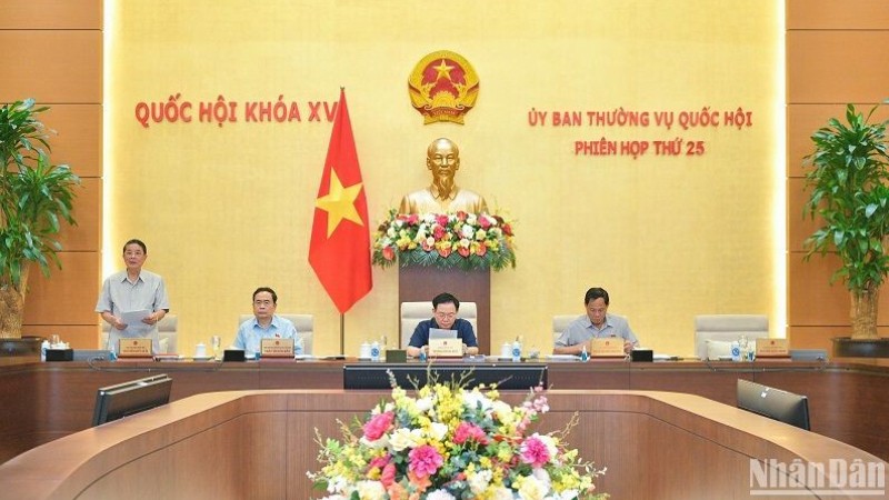 Заместитель председателя НС Нгуен Дык Хай выступает на закрытии заседания. Фото: Зюи Линь