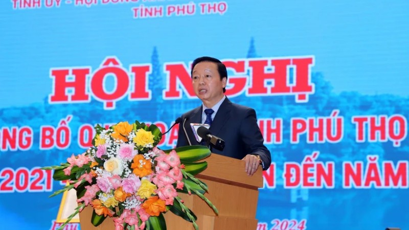 Вице-премьер Вьетнама Чан Хонг Ха выступает на конференции. Фото: ВИА