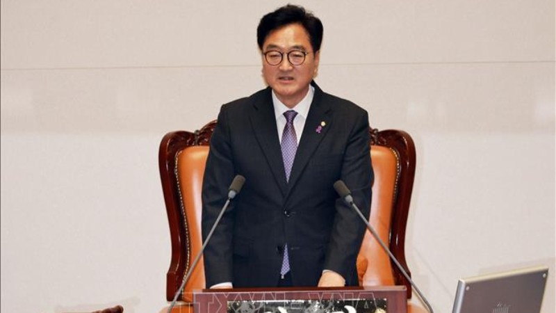Председатель НС Южной Кореи У Вон Сик. Фото: Yonhap/ВИА