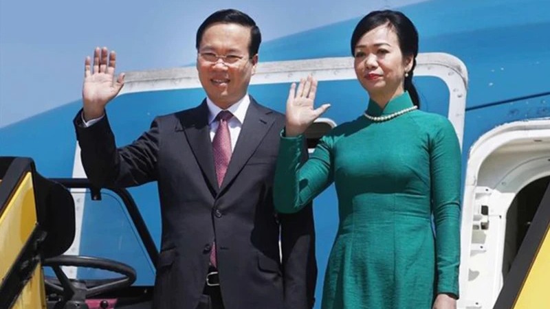 Президент Во Ван Тхыонг с супругой.