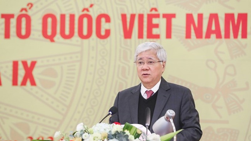 Председатель ЦК ОФВ До Ван Тьиен выступает на конференции. Фото: baodantoc.vn