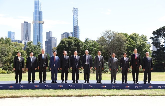 Руководители стран на саммите, посвященный 50-летию отношений АСЕАН-Австралия. Фото: ВИА