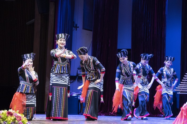 Художественный номер на церемонии открытия Недели культуры Вьетнама в Камбодже 2024 г. Фото: Нгуен Хиеп