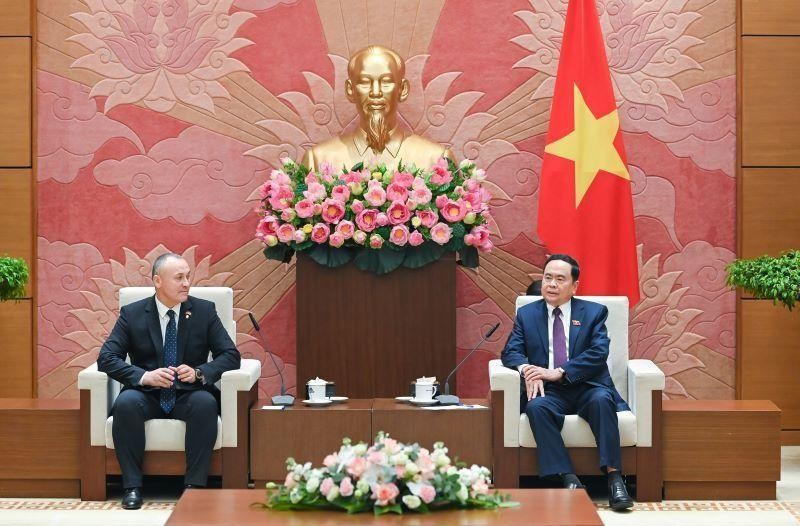 Постоянный зампредседателя НС Чан Тхань Ман и Председатель Парламентской группы румынско-вьетнамской дружбы Ойген Неата.