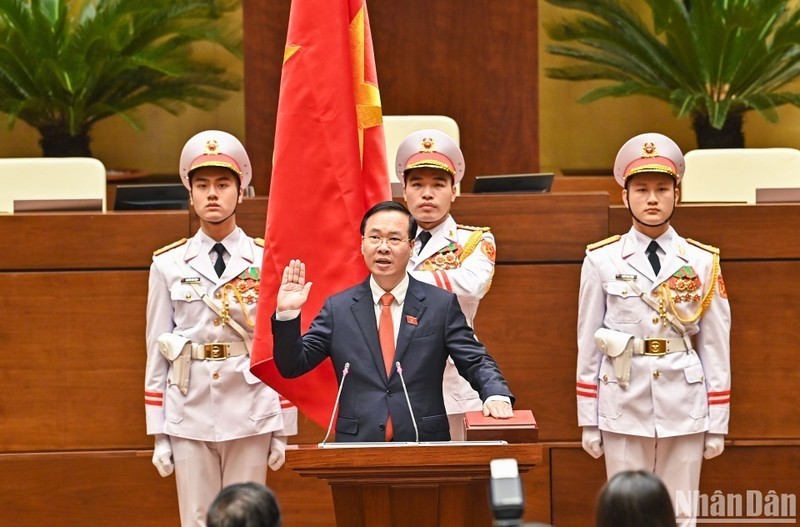 Президент Во Ван Тхыонг приносит присягу. Фото: Зюи Линь