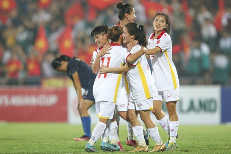 Вьетнамские футболистки полностью контролировали ход игры. Фото: Федерация футбола Вьетнама