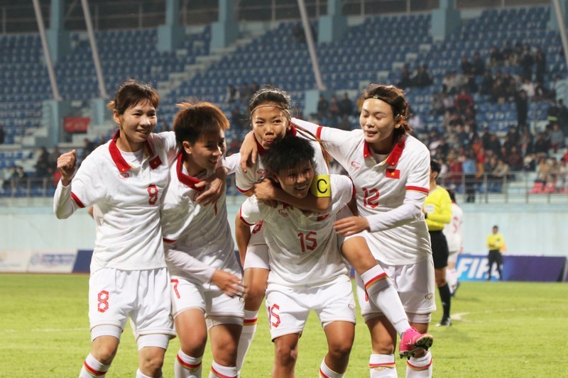 Вьетнамские футболистки выиграли со счетом 5:1. Фото: ANFA