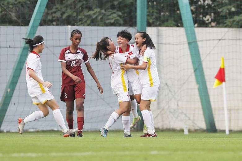 Женская сборная U17 Вьетнама одержала легкую победу. Фото: Федерация футбола Вьетнама