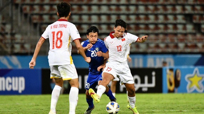Сборная U17 Вьетнама проиграла сборной U17 Узбекистана. Фото: Азиатская конфедерация футбола