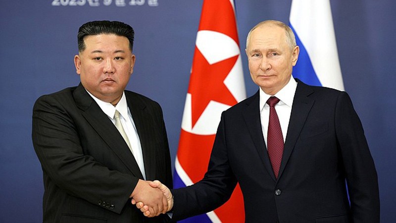 Президент России Владимир Путин и Лидер КНДР Ким Чен Ын. Фото: Кремль