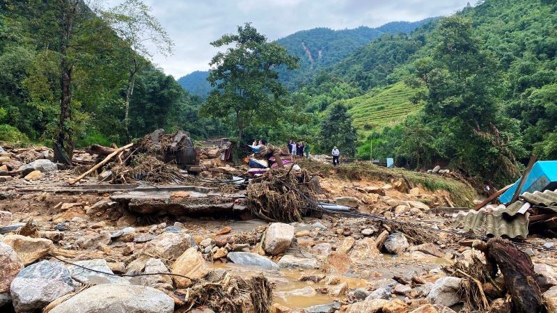 Наводнение нанесло серьезный ущерб в провинции Лаокай. Фото: Куок Хонг