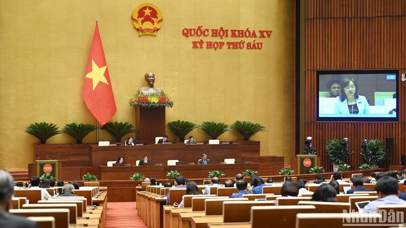 Общий вид заседания во второй половине дня 24 ноября. Фото: Тхюи Нгуен