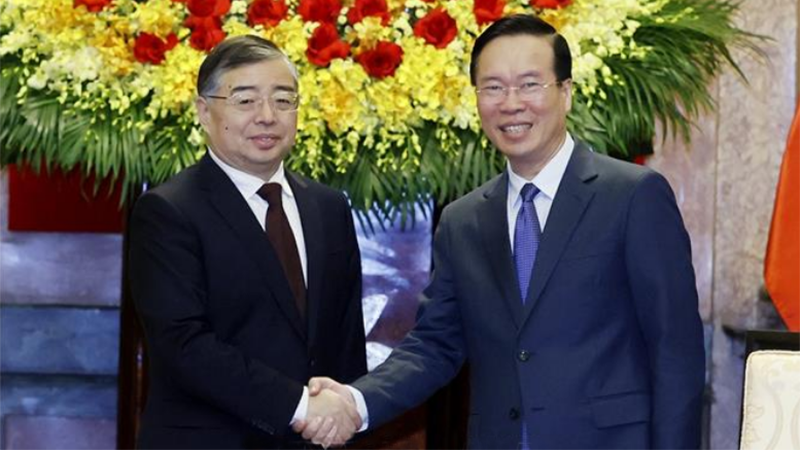 Президент Во Ван Тхыонг принимает товарища Ли Шулэя. Фото: ВИА