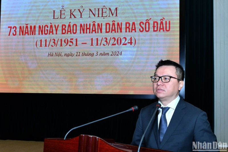 Товарищ Ле Куок Минь выступает на мероприятии. Фото: Данг Кхоа