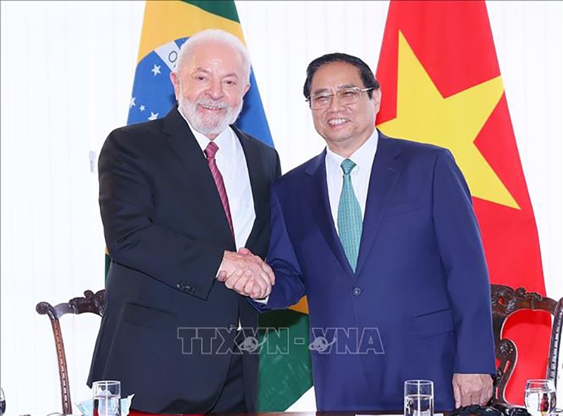 Премьер-министр Вьетнама Фам Минь Тьинь и Президент Бразилии Лула да Силва. Фото: ВИА