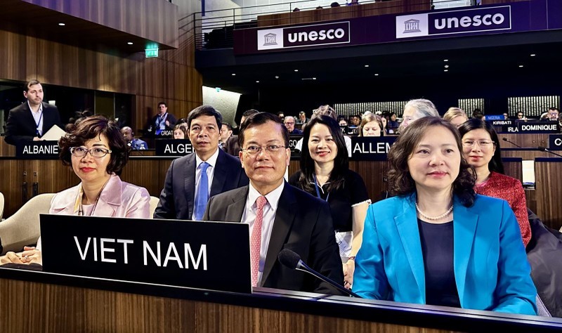 Заместитель министра иностранных дел Ха Ким Нгок на сессии. Фото: ВИА
