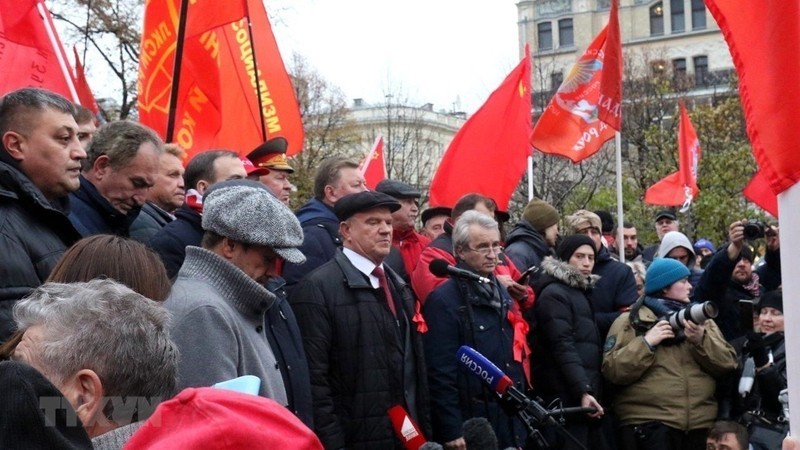 Митинг, посвященный 105-летию Великой Октябрьской революции. Москва, 7 ноября 2022 года. Фото: ВИА