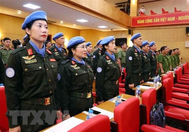 Военнослужащие Вьетнама, отправленные на участие в мероприятиях по миротворческому обеспечению. Фото: VNA
