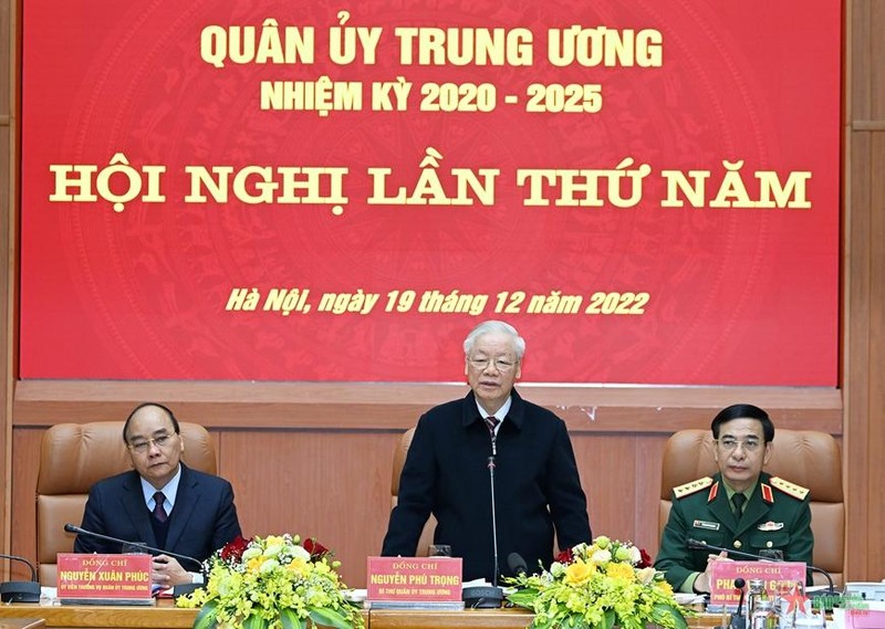 Генеральный секретарь ЦК КПВ Нгуен Фу Чонг выступает на конференции. Фото: qdnd.vn