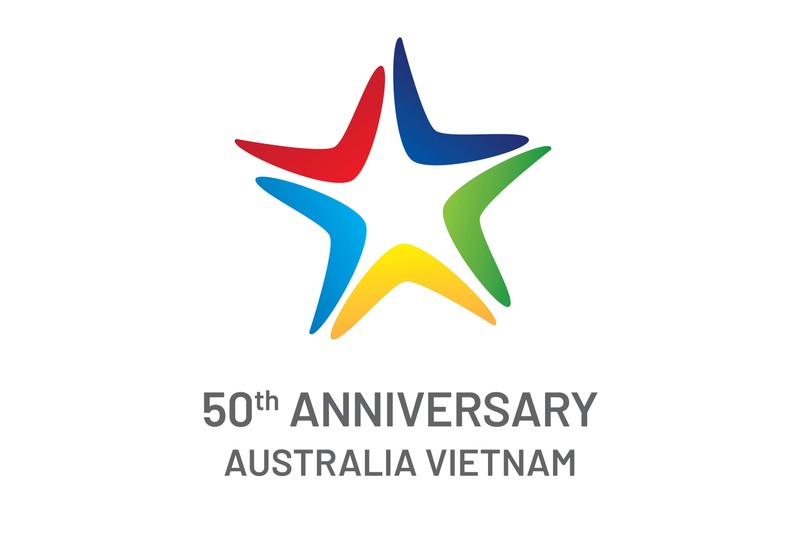 Логотип, посвященный 50-летию дипломатических отношений между Вьетнамом и Австралией. Фото: Посольство Австралии во Вьетнаме