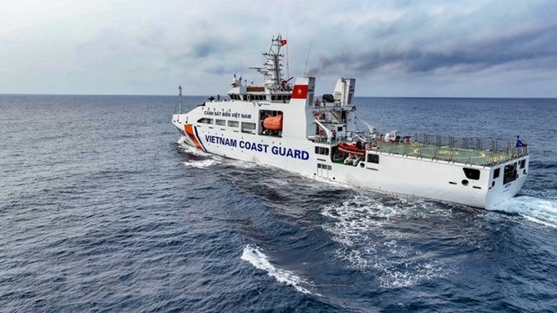 Корабль Береговой охраны Вьетнама участвует в совместном патрулировании Береговой охраны Вьетнама и Береговой охраны Китая. Фото: ВИА