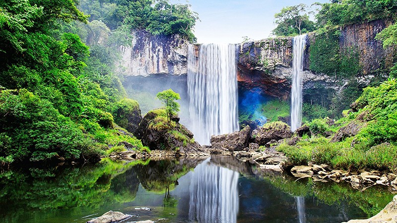 Водопад K50 во Всемирном биосферном заповеднике Конханынг (провинция Жалай). Фото: Фан Нгуен 