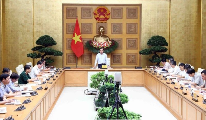 Вице-премьер Чан Лыу Куанг выступает на конференции. Фото: VGP
