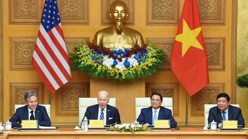 Вьетнамско-американский саммит по инвестициям и инновациям состоялся 11 сентября в здании Правительства. Фото: Чан Хай 