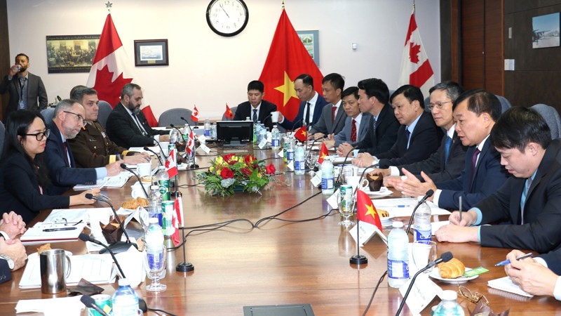 Общий вид 2-го вьетнамско-канадского диалога по оборонной политике. Фото: ВИА