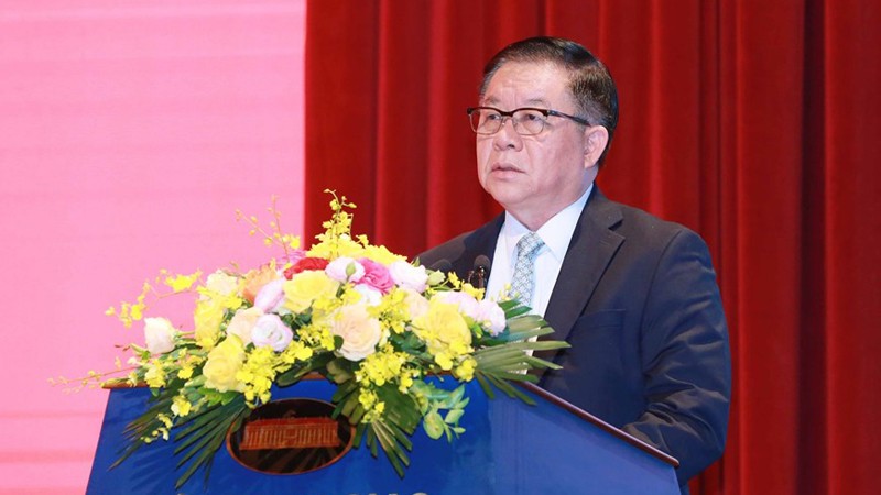 Товарищ Нгуен Чонг Нгиа выступает на конференции. Фото: ВИА